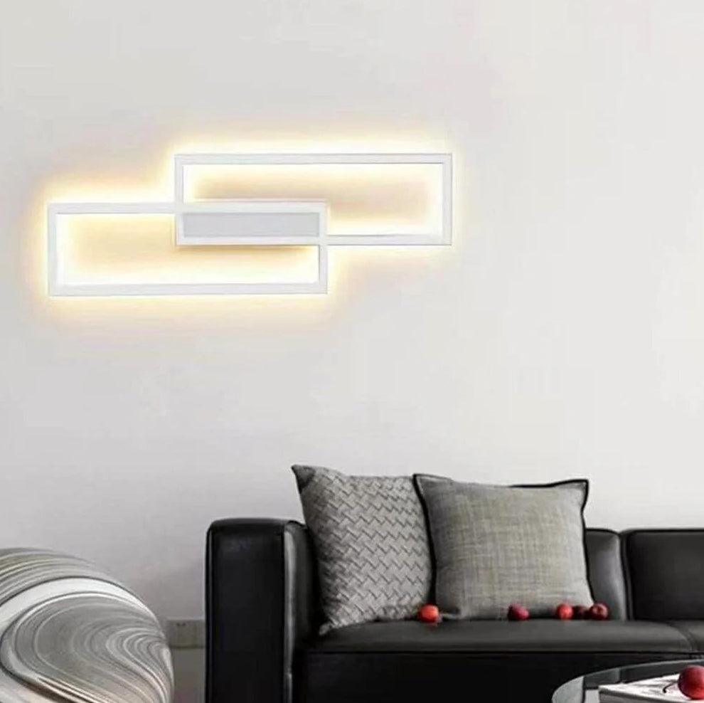 Applique doppio rettangolare 32W – 3 temperature di luce (bianco o nero) - ambraled