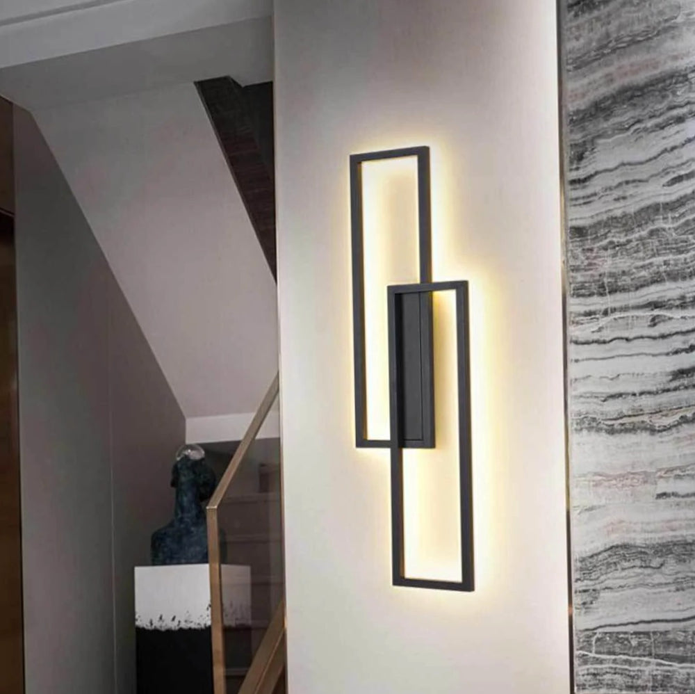 Applique doppio rettangolare 32W – 3 temperature di luce (bianco o nero) - ambraled