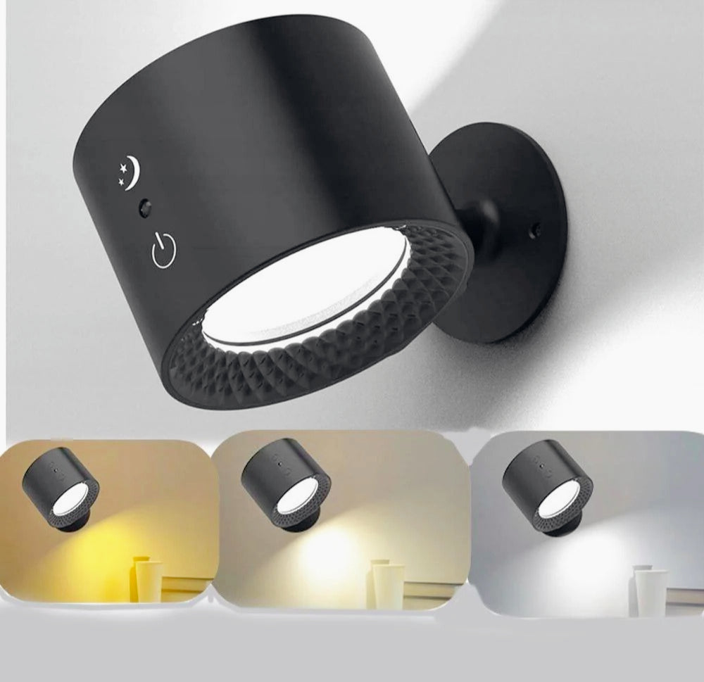 Applique LED touch con telecomando ricaricabile – 3 colori luce, orientabile - ambraled