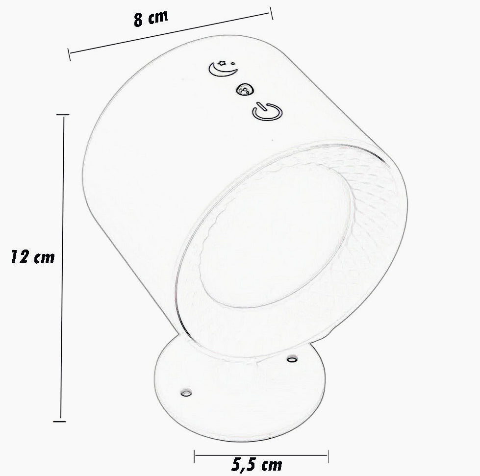 Applique LED touch con telecomando ricaricabile – 3 colori luce, orientabile - ambraled