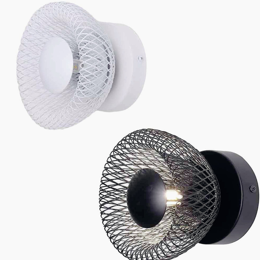 Lampada parete industriale in metallo – Attacco G9, disponibile in bianco e nero - ambraled