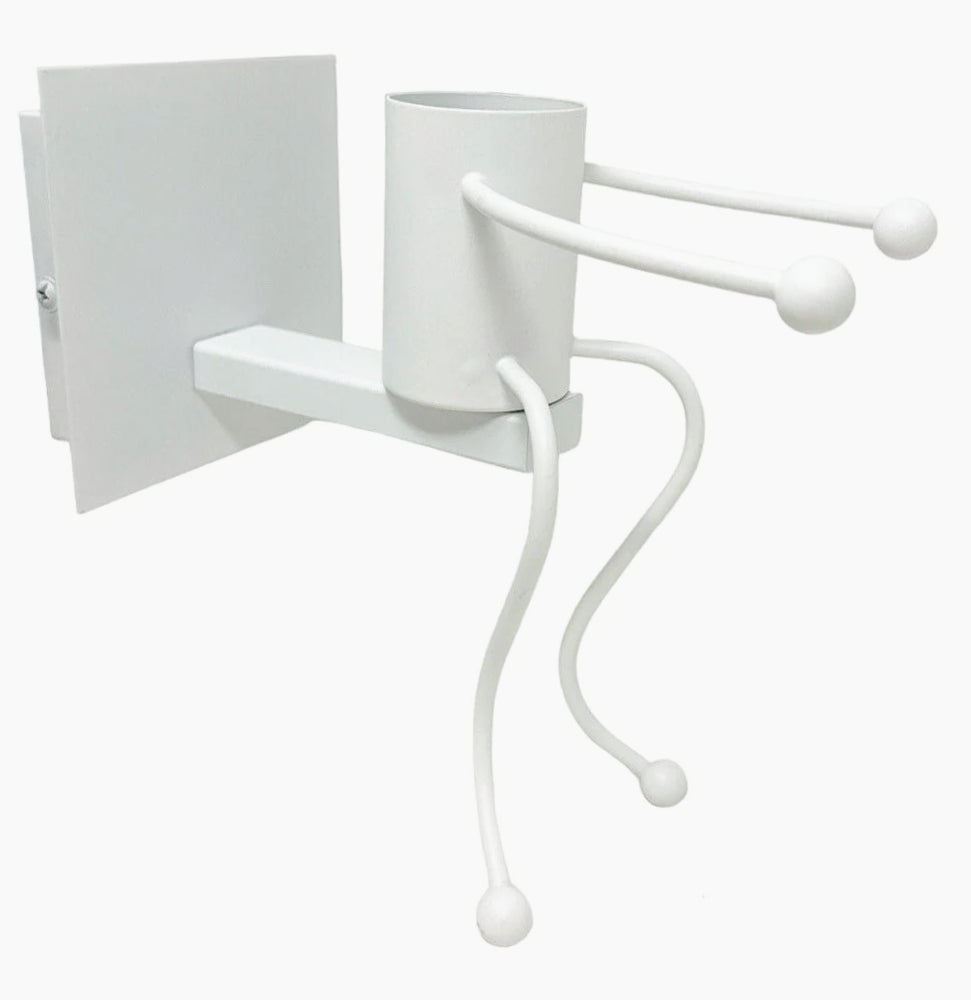 Applique decorativa a forma di omino in metallo per parete – Attacco E27 - ambraled