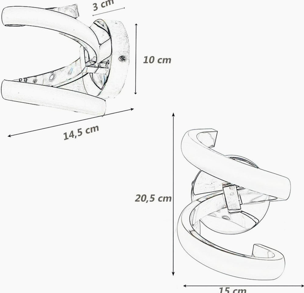 Applique a parete stilizzata 9W – Spirale con 3 colorazioni di luce - ambraled