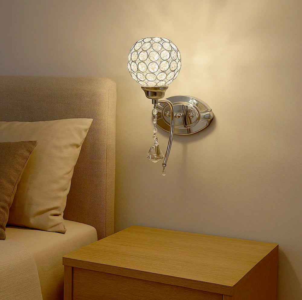 Applique moderna a forma di onda in cristalli acrilici – 1 pendente, attacco G9 - ambraled