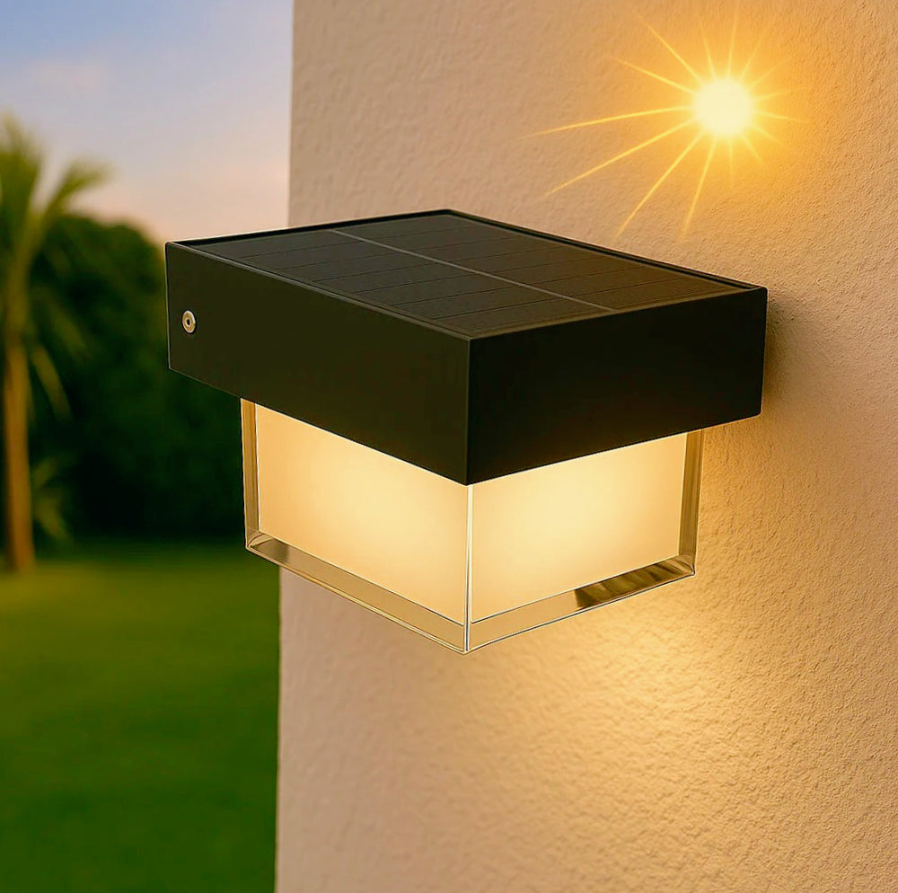 Applique solare con pannello e sensore – 3 modalità di luce 6500K IP54 - ambraled