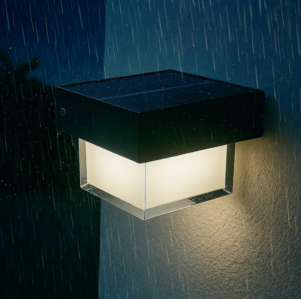 Applique solare con pannello e sensore – 3 modalità di luce 6500K IP54 - ambraled