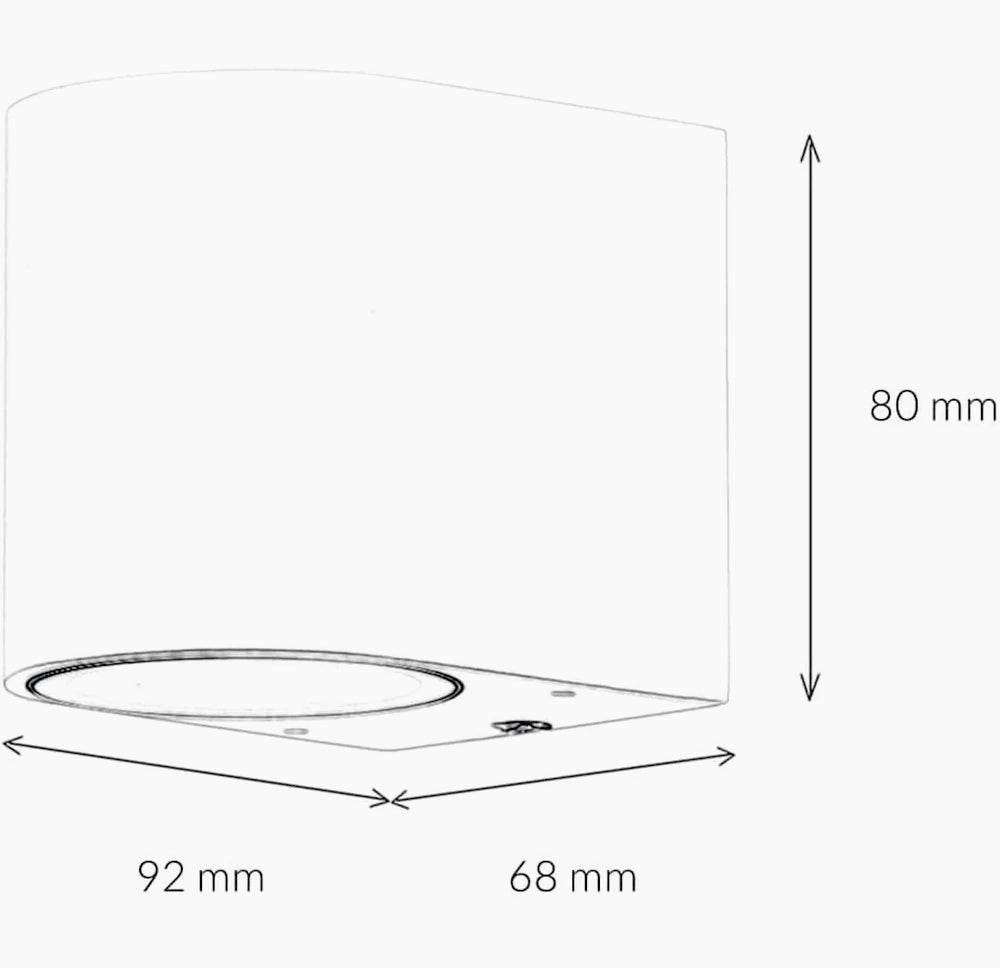 Applique a parete per esterni – Lampada moderna con faretto GU10 IP65 - ambraled