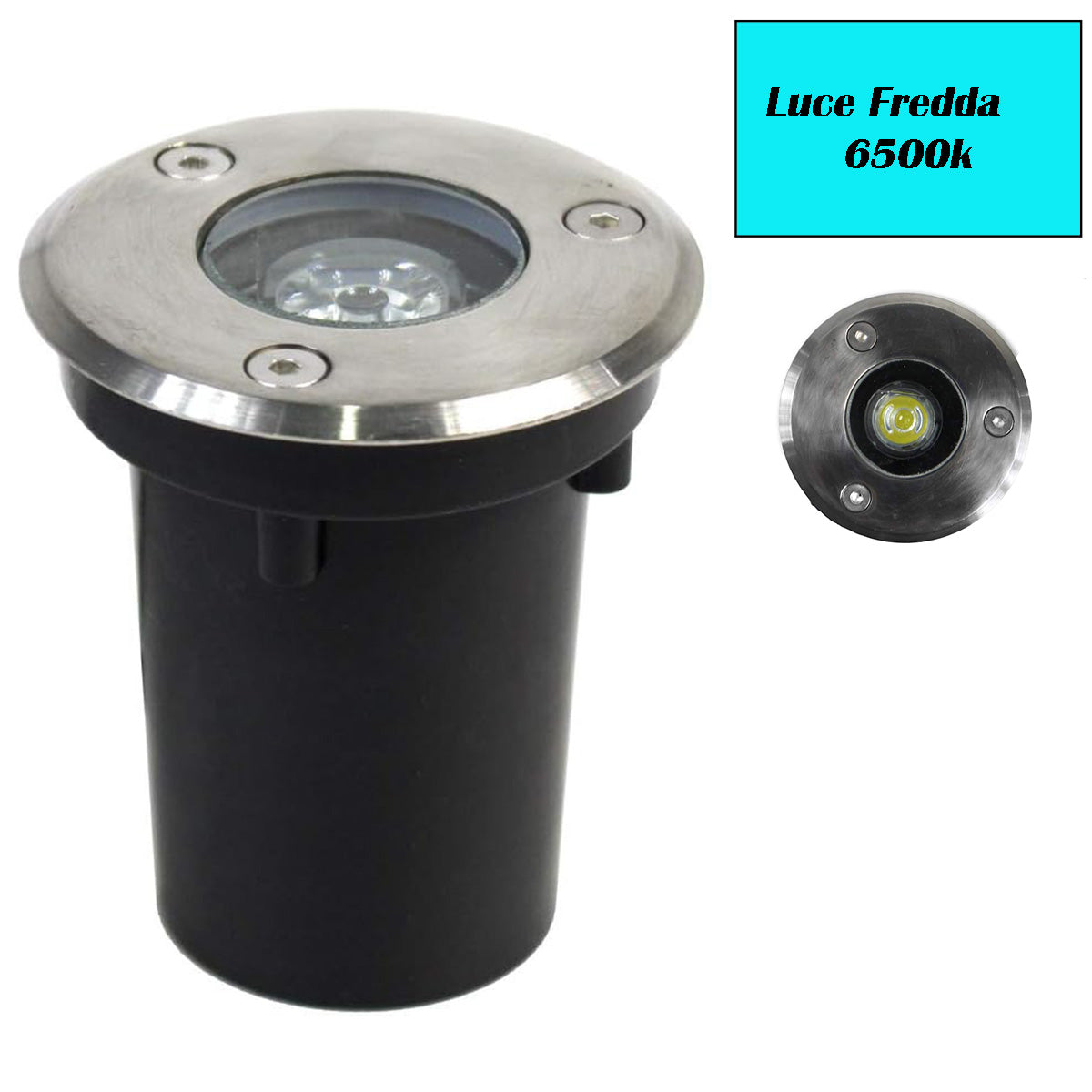 Faretto incasso calpestabile 1 led 1,5 watt 6500k 3000k 4000k IP67 - ambraled