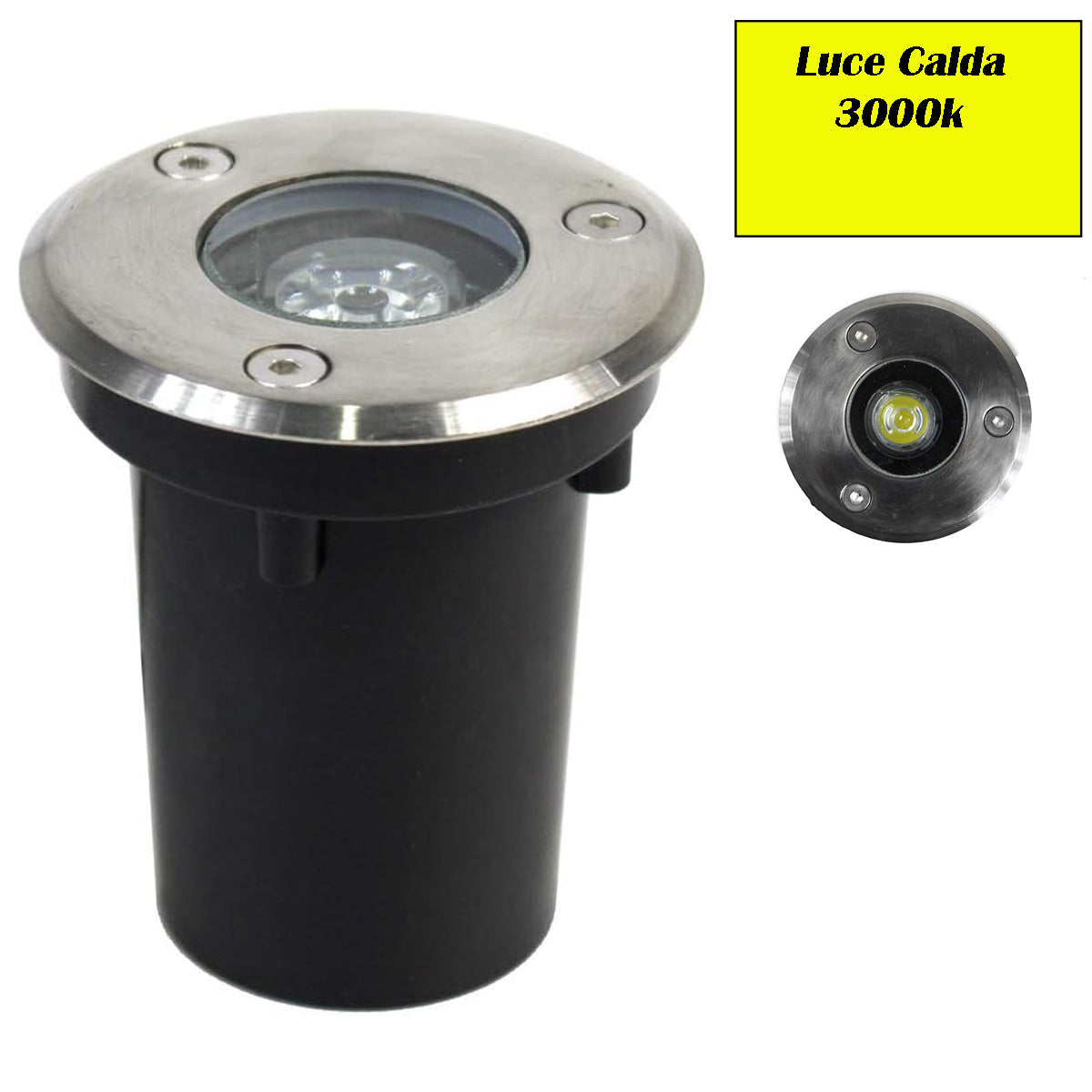 Faretto incasso calpestabile 1 led 1,5 watt 6500k 3000k 4000k IP67 - ambraled