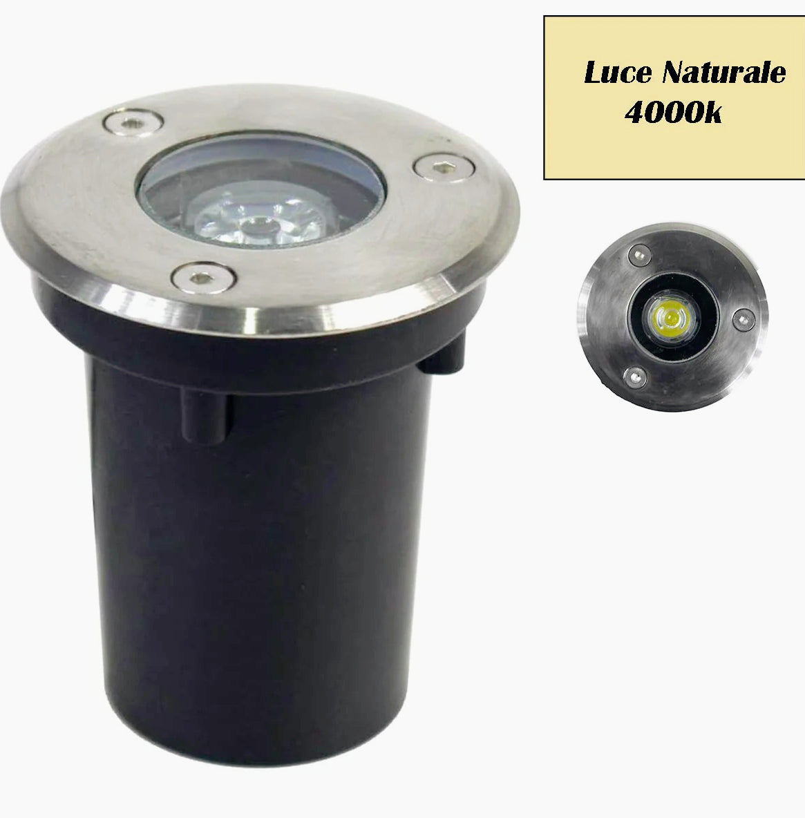 Faretto incasso calpestabile 1 led 1,5 watt 6500k 3000k 4000k IP67 - ambraled