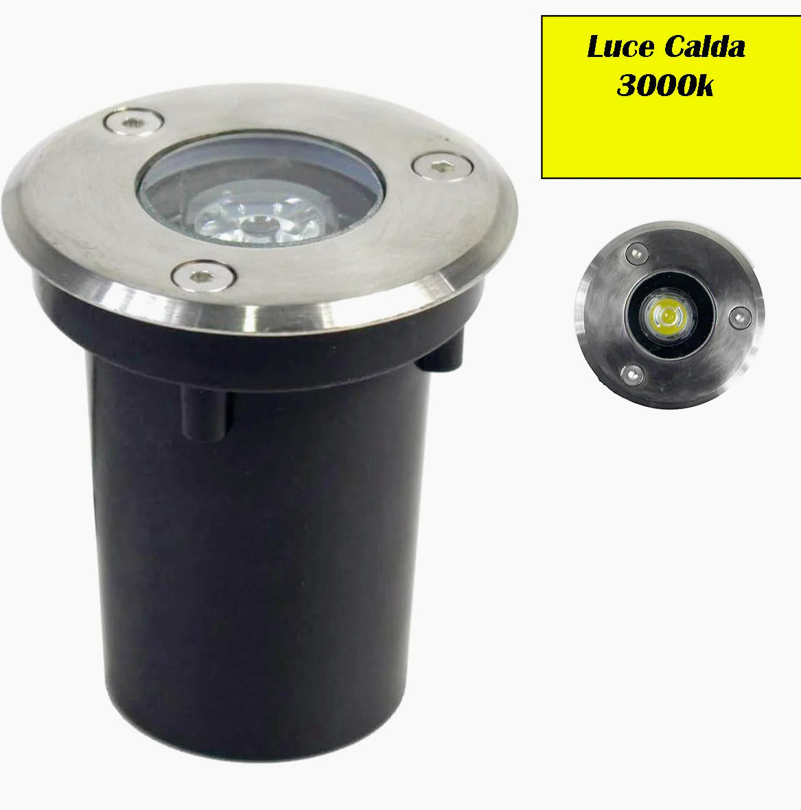 Faretto incasso calpestabile 1 led 1,5 watt 6500k 3000k 4000k IP67 - ambraled
