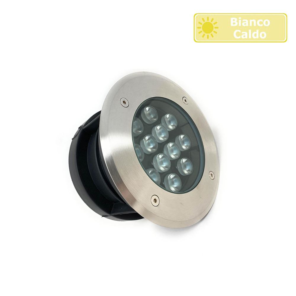 Faretto incasso calpestabile 12W – 12LED 3000K/4000K/6500K IP67 - ambraled