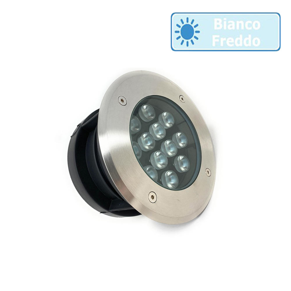 Faretto incasso calpestabile 12W – 12LED 3000K/4000K/6500K IP67 - ambraled