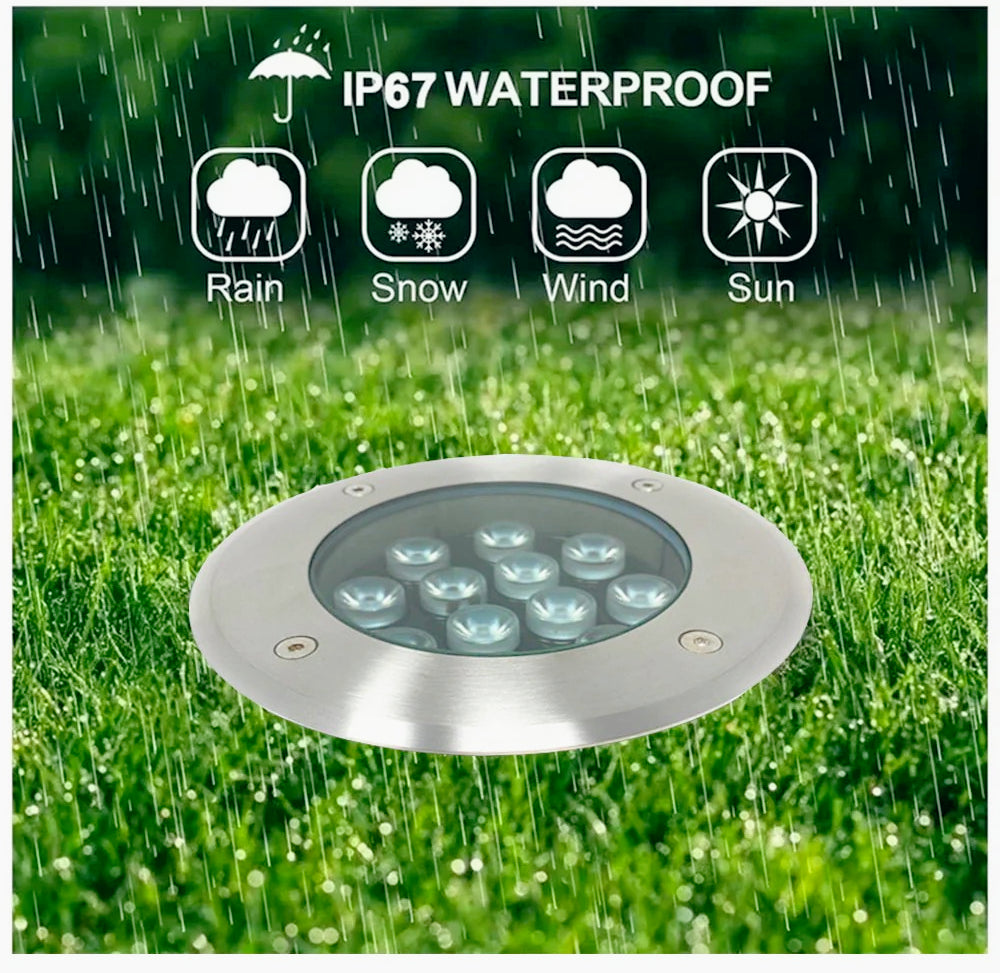 Faretto incasso calpestabile 12W – 12LED 3000K/4000K/6500K IP67 - ambraled