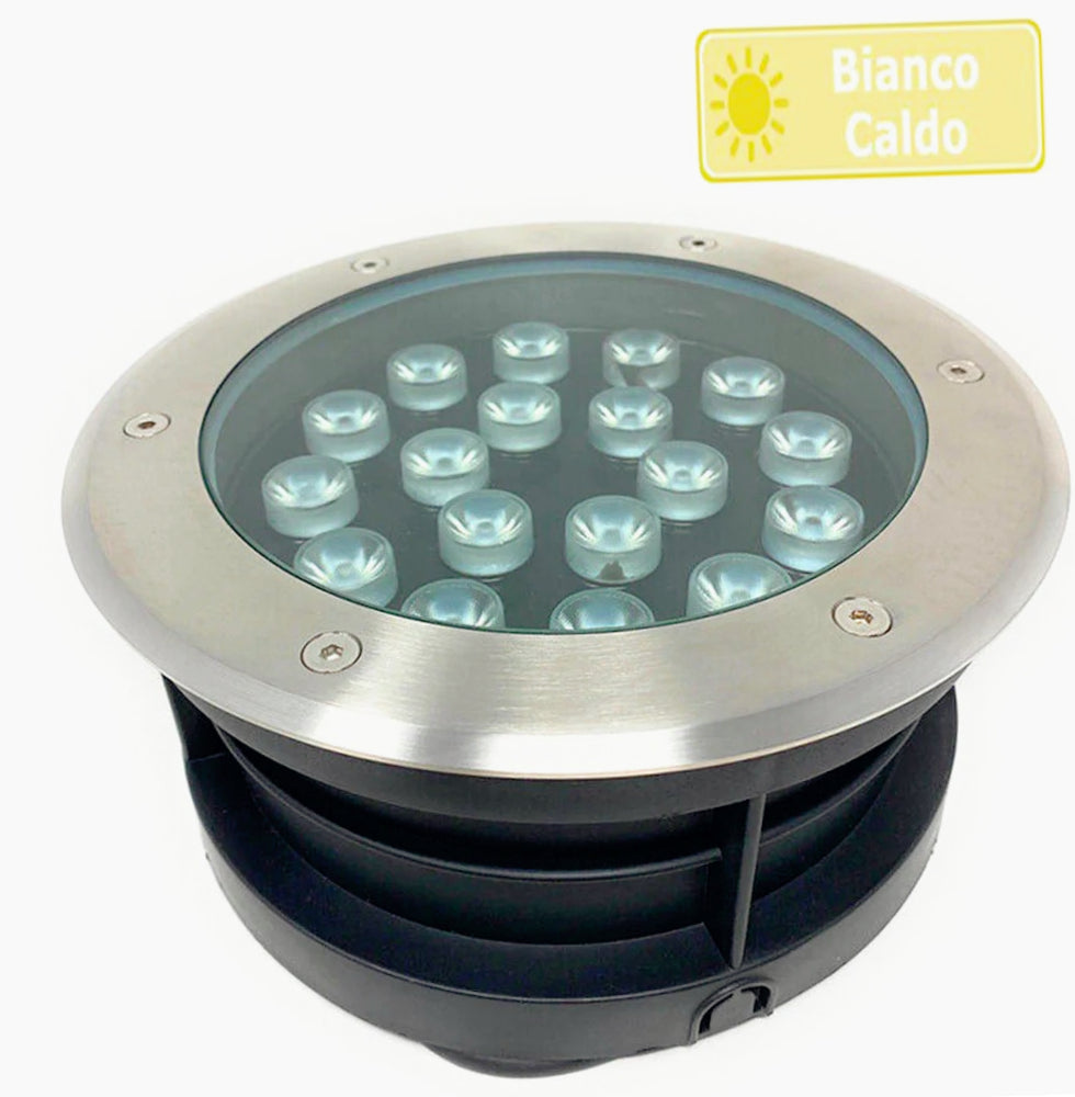 Faretto incasso calpestabile 18W – 18LED 3000K/4000K/6500K IP67 - ambraled