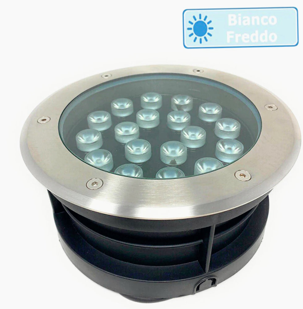 Faretto incasso calpestabile 18W – 18LED 3000K/4000K/6500K IP67 - ambraled