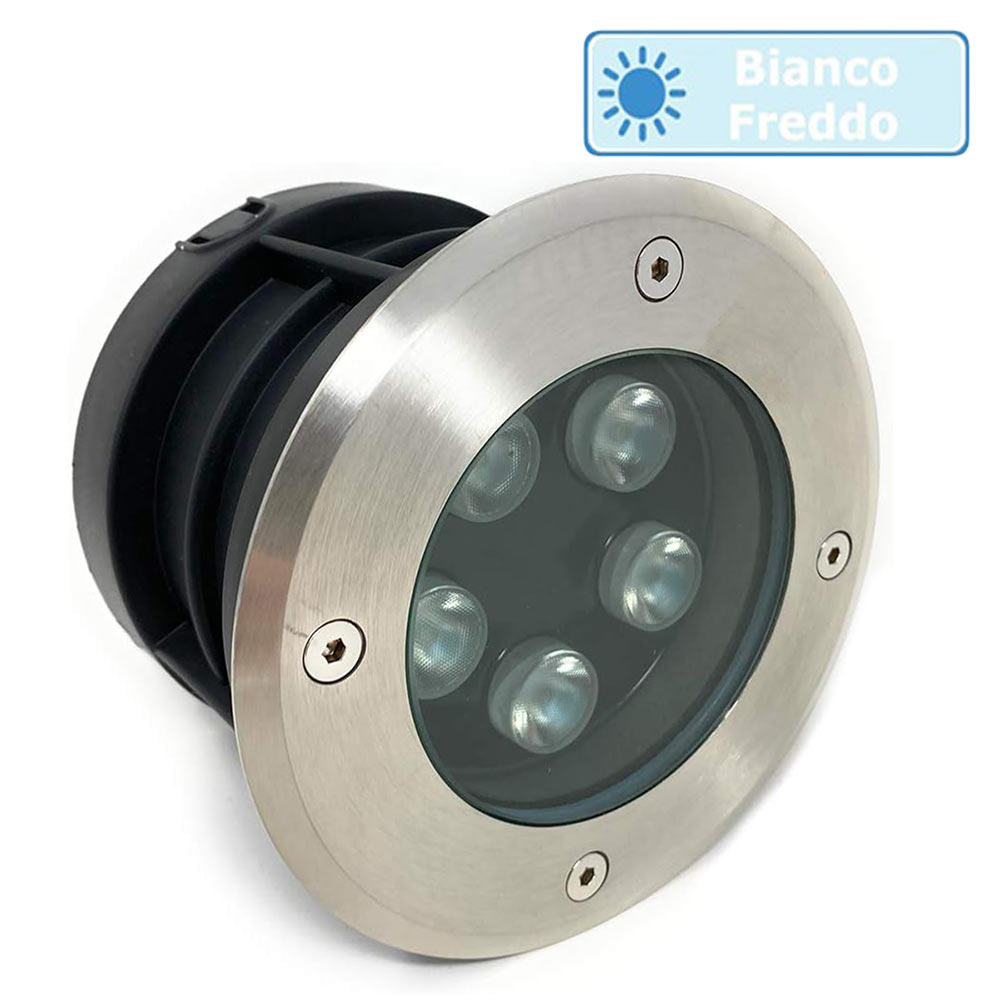 Faretto incasso calpestabile 5W – 5LED 3000K/4000K/6500K IP67 - ambraled