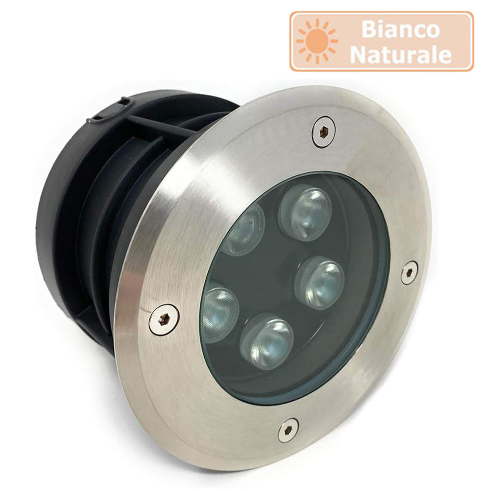 Faretto incasso calpestabile 5W – 5LED 3000K/4000K/6500K IP67 - ambraled