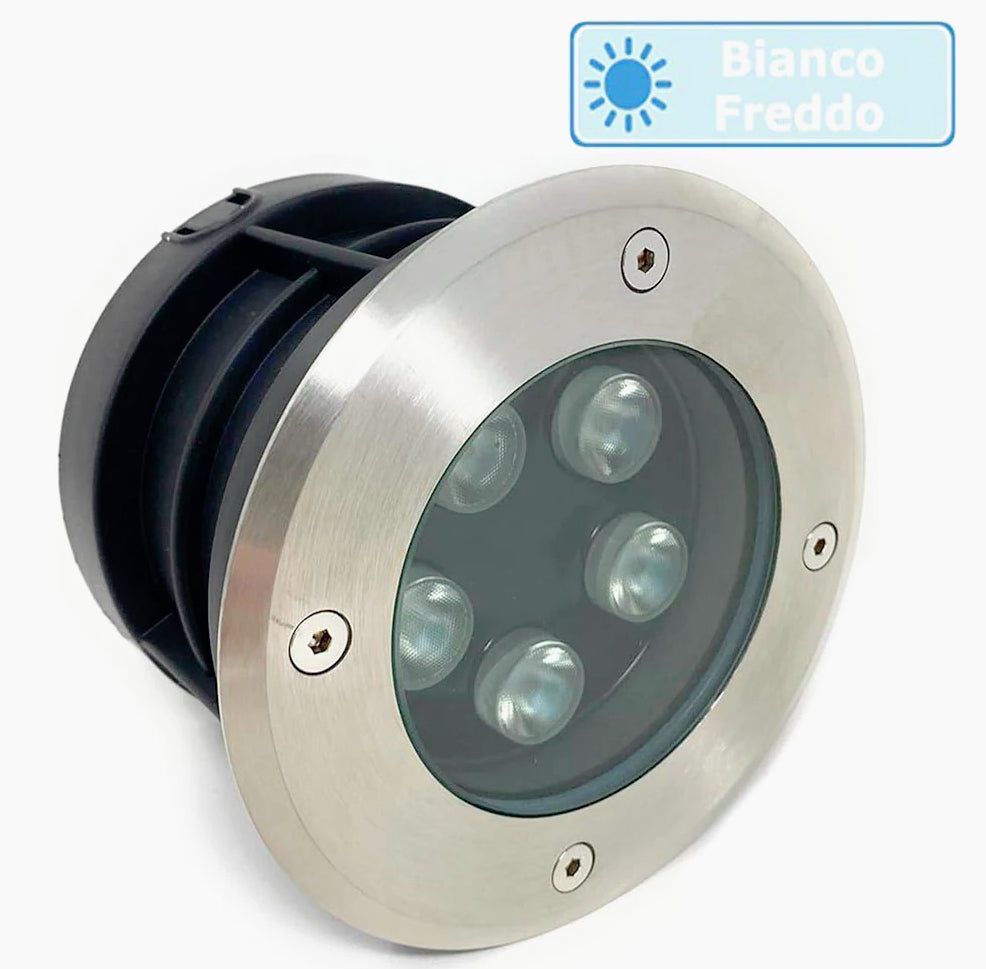 Faretto incasso calpestabile 5W – 5LED 3000K/4000K/6500K IP67 - ambraled