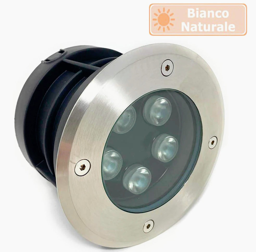 Faretto incasso calpestabile 5W – 5LED 3000K/4000K/6500K IP67 - ambraled