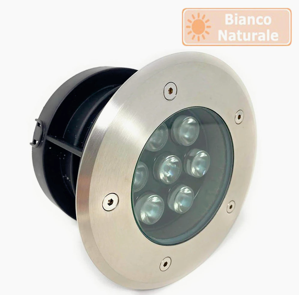 Faretto incasso calpestabile 7W – 7LED 3000K/4000K/6500K IP67 - ambraled