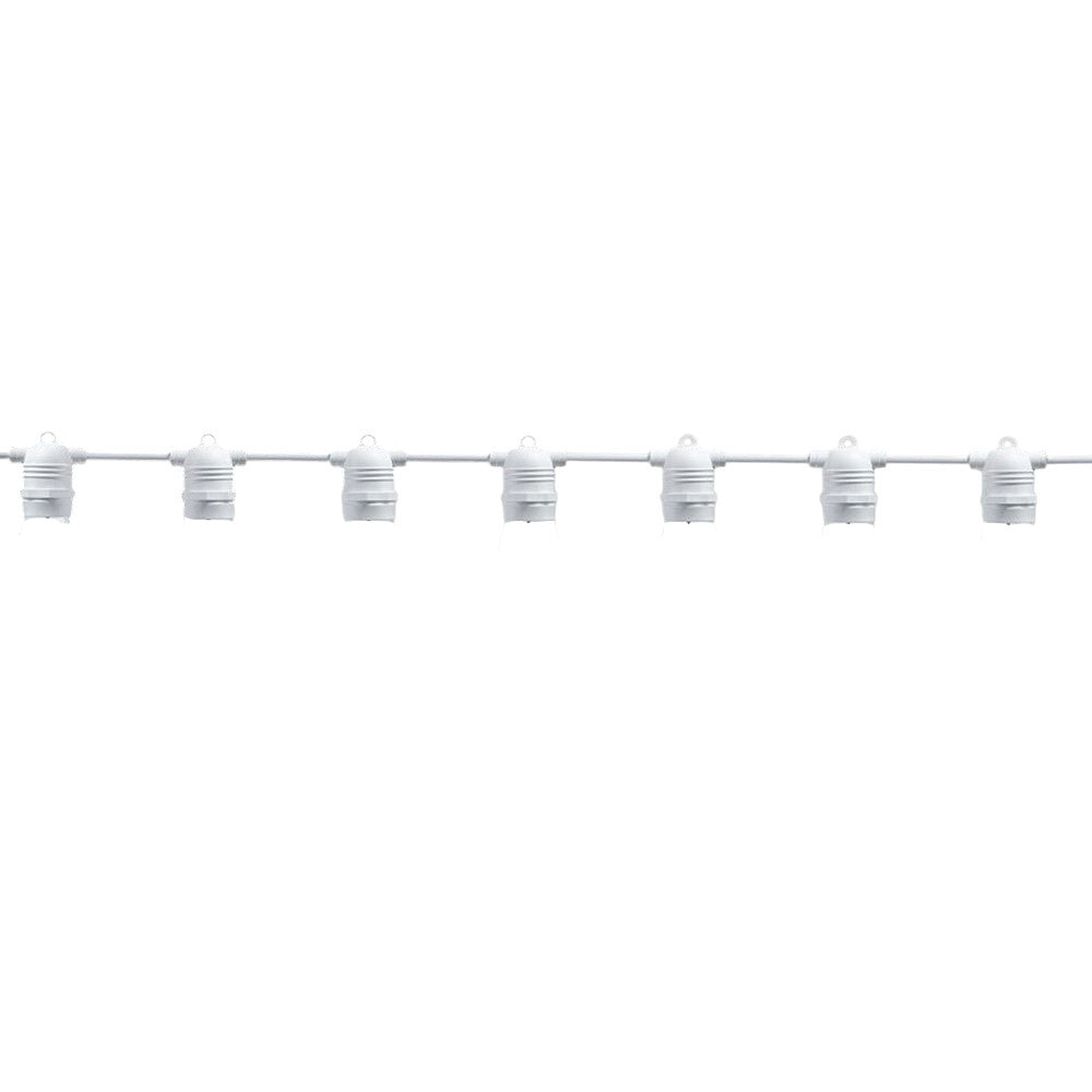 Catena luminosa 15m – 15 E27, IP54, prolungabile - ambraled