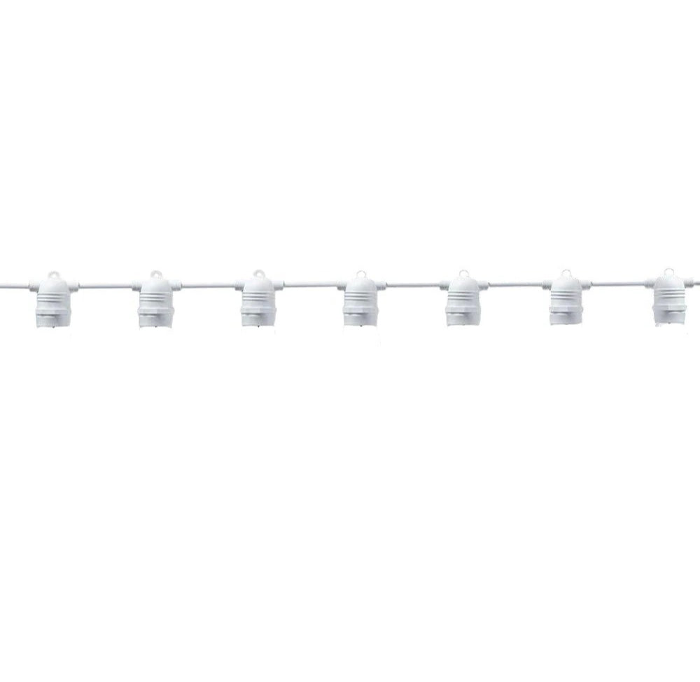 Catena luminosa 15m – 15 E27, IP54, prolungabile - ambraled