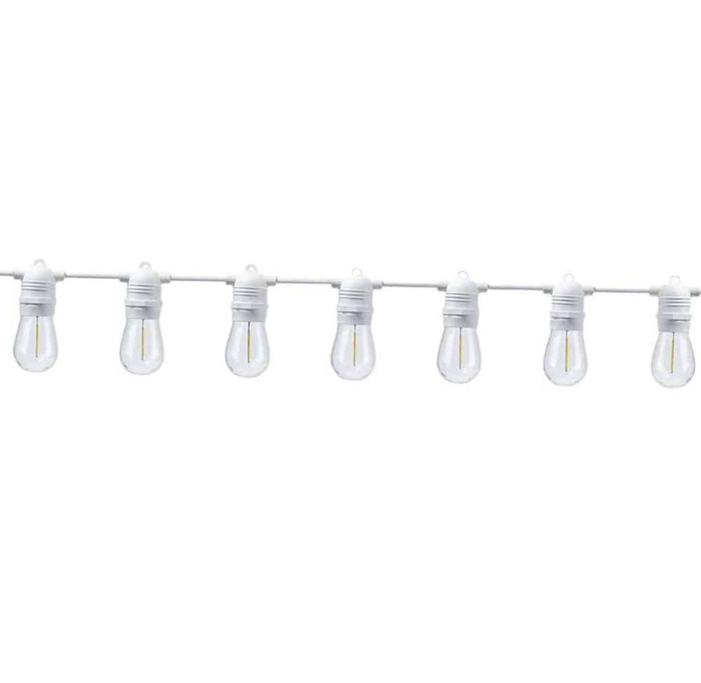 Catena luminosa 15m – 15 E27, IP54, prolungabile - ambraled