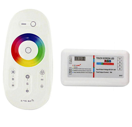 Controller RF 2.4GHz touch – Strip LED RGB DC12/24V + telecomando - ambraled