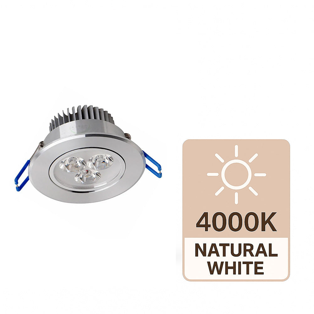 Faretto Spot 3W – 3LED ad incasso orientabile - ambraled