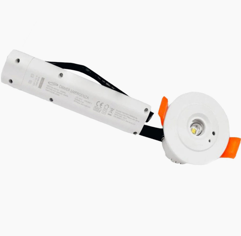 Faretto di emergenza incasso 3W – 1LED COB 6500K anti blackout - ambraled