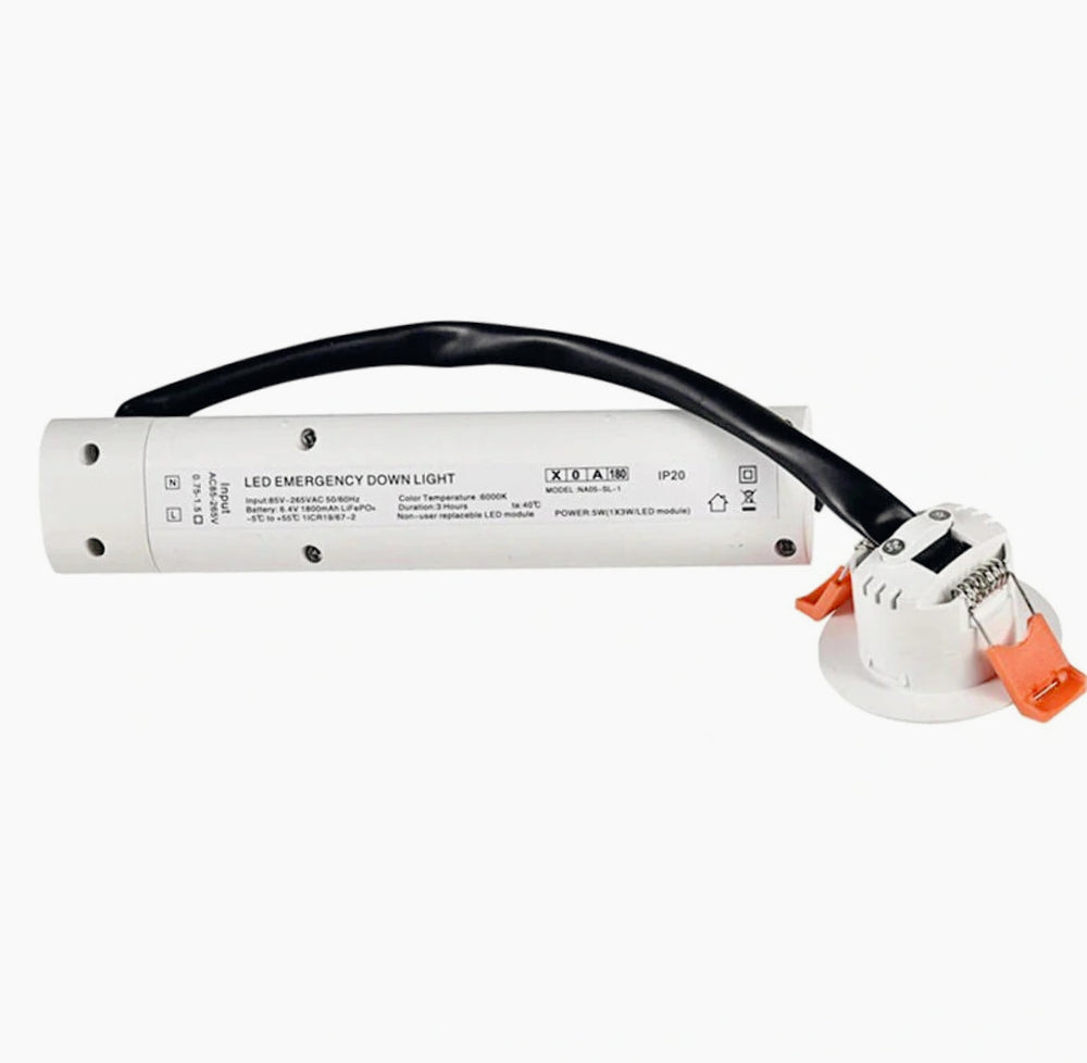 Faretto di emergenza incasso 3W – 1LED COB 6500K anti blackout - ambraled