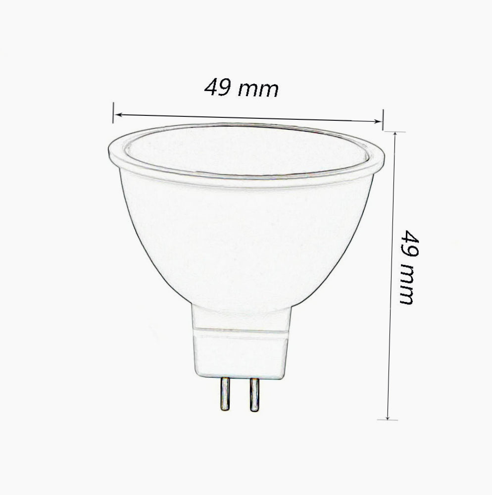Faretto LED 6W GU5.3 12V – MR16 3000K/4000K/6500K - ambraled