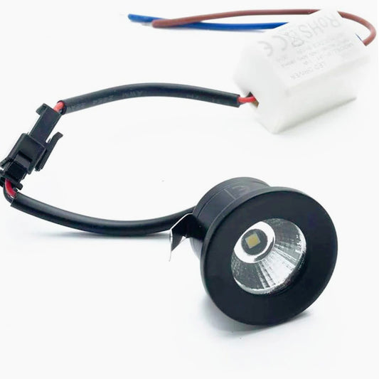 Faretto LED COB incasso 1W – mini spot 3000K/4000K/6500K tondo - ambraled