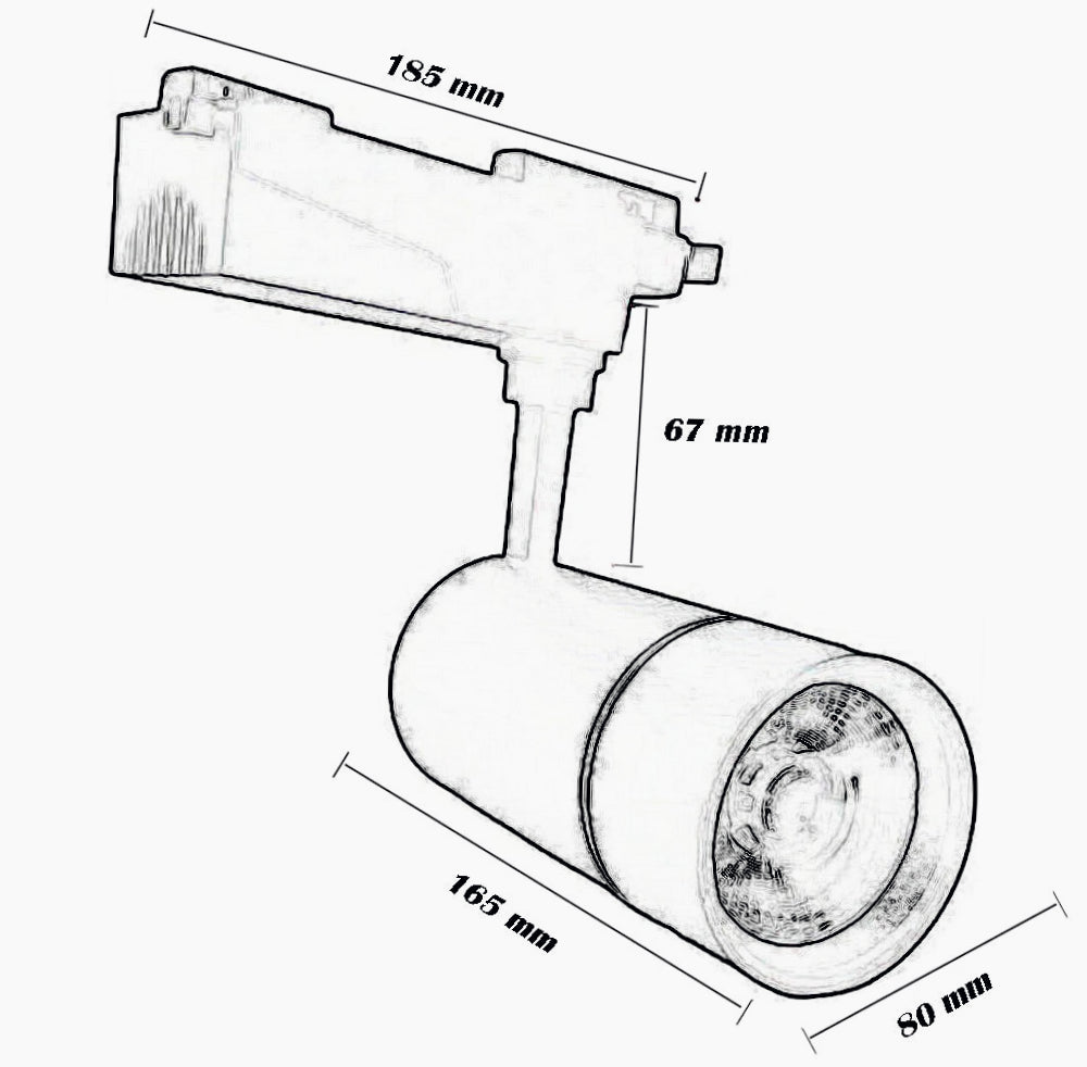 Faretto binario LED COB 30W – 6500K/4000K/3000K scocca bianca IP - ambraled