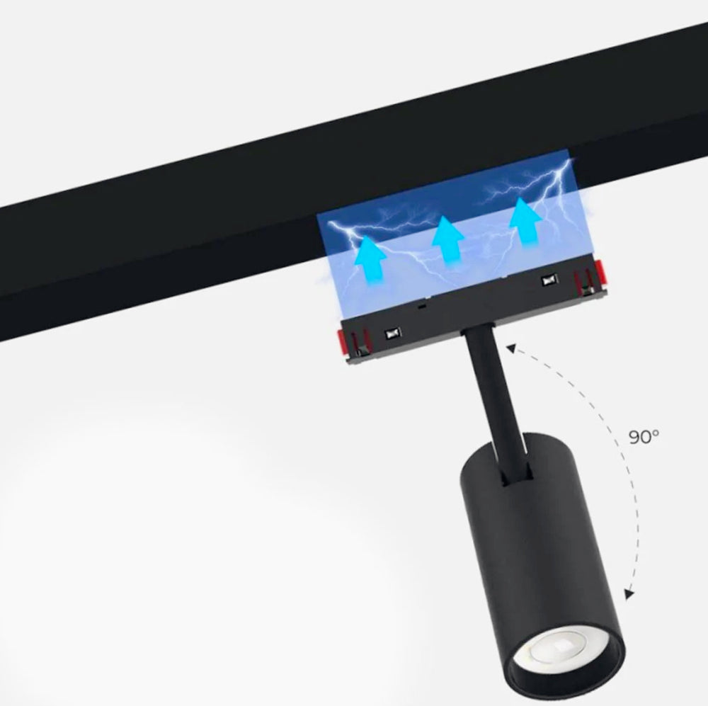 Faretto binario LED COB 14W – magnetico 48V track elettrificato - ambraled