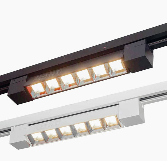 Faretto Track 12W – 6LED binario bianco/nero 3000K/4000K/6500K - ambraled