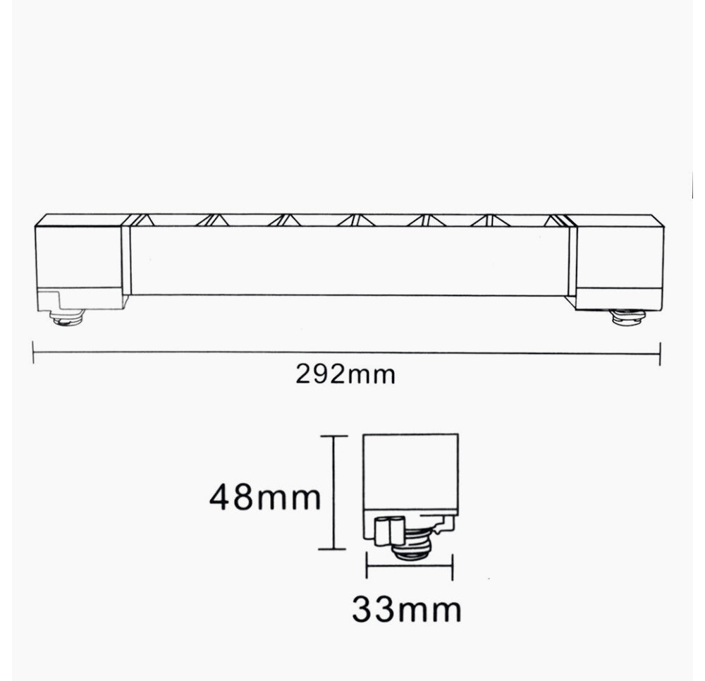 Faretto Track 12W – 6LED binario bianco/nero 3000K/4000K/6500K - ambraled