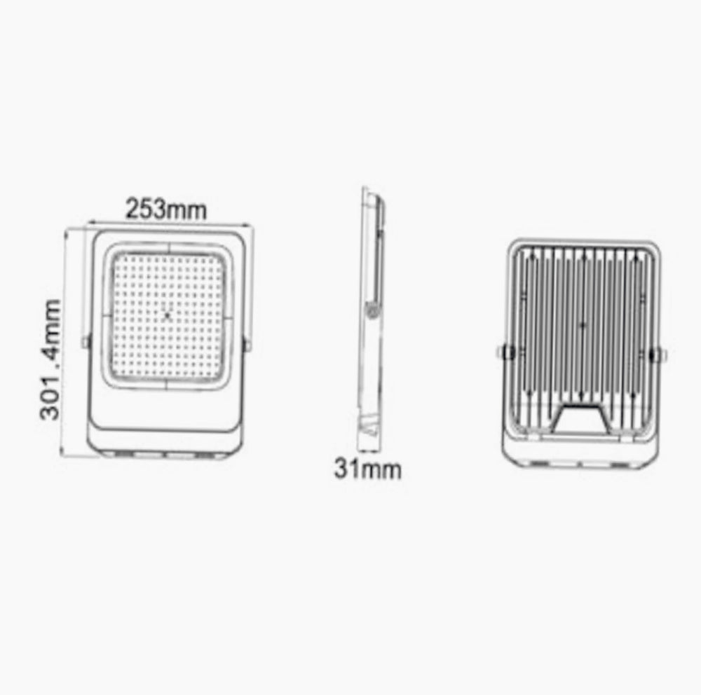 Faro LED ultra slim 150W – IP65 luce 3000K/4000K/6500K - ambraled