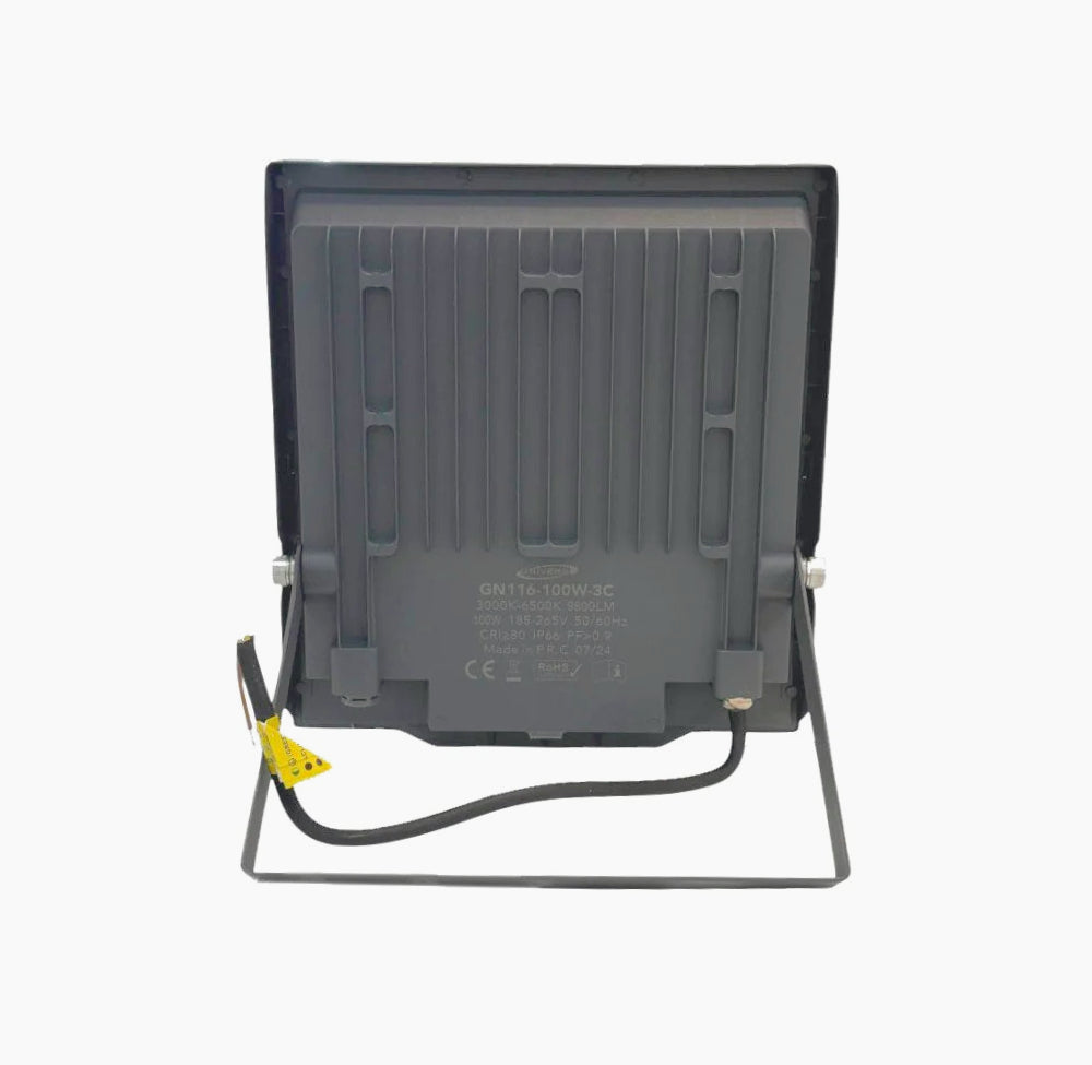 Faro LED esterno nero 30/50/100/200W – CCT IP66 - ambraled