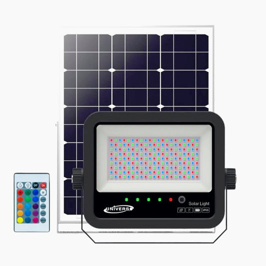 Faro solare LED 30W – RGB telecomando crepuscolare IP65 - ambraled