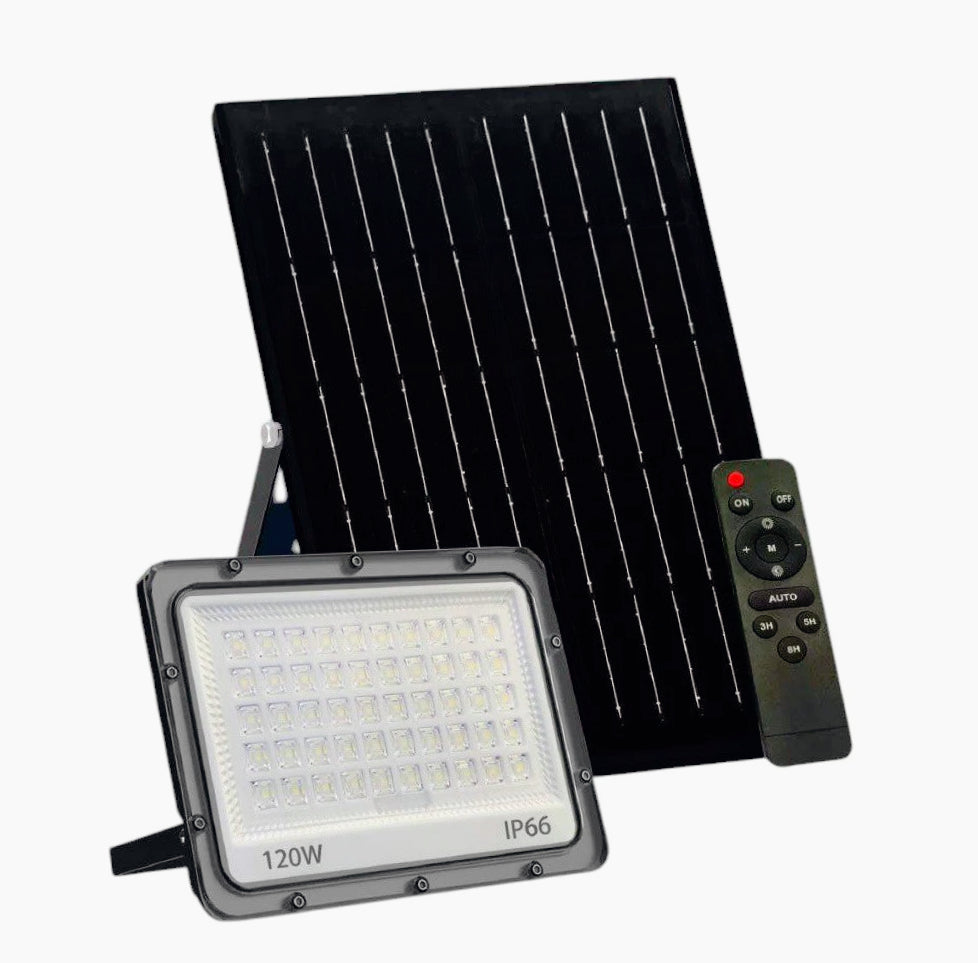 Faro solare LED 120W – sensore crepuscolare CCT IP66 - ambraled