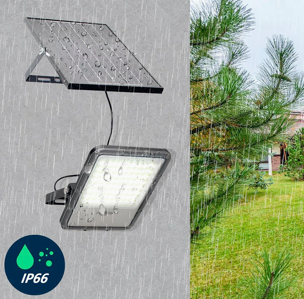 Faro solare LED 120W – sensore crepuscolare CCT IP66 - ambraled