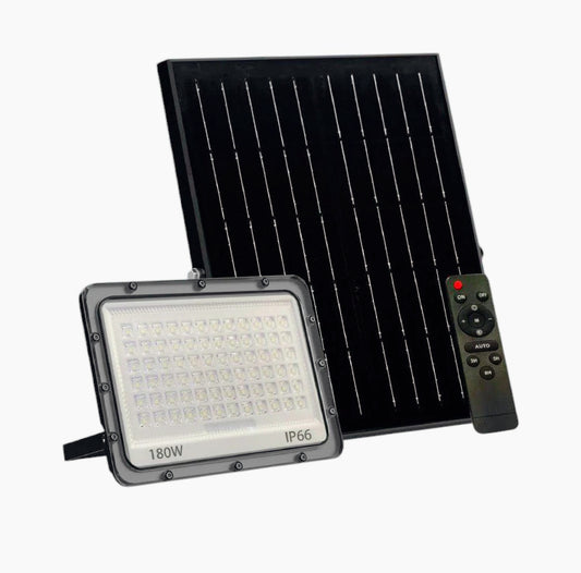 Faro solare LED 180W – sensore crepuscolare CCT IP66 - ambraled