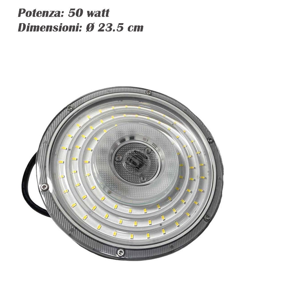 Faro LED industriale UFO 50/100/150/200W – 6500K IP65 - ambraled