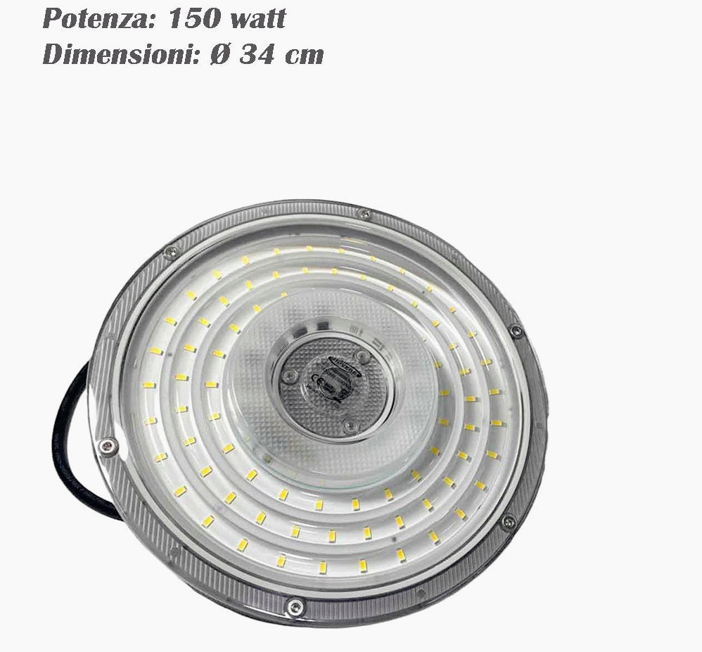 Faro LED industriale UFO 50/100/150/200W – 6500K IP65 - ambraled