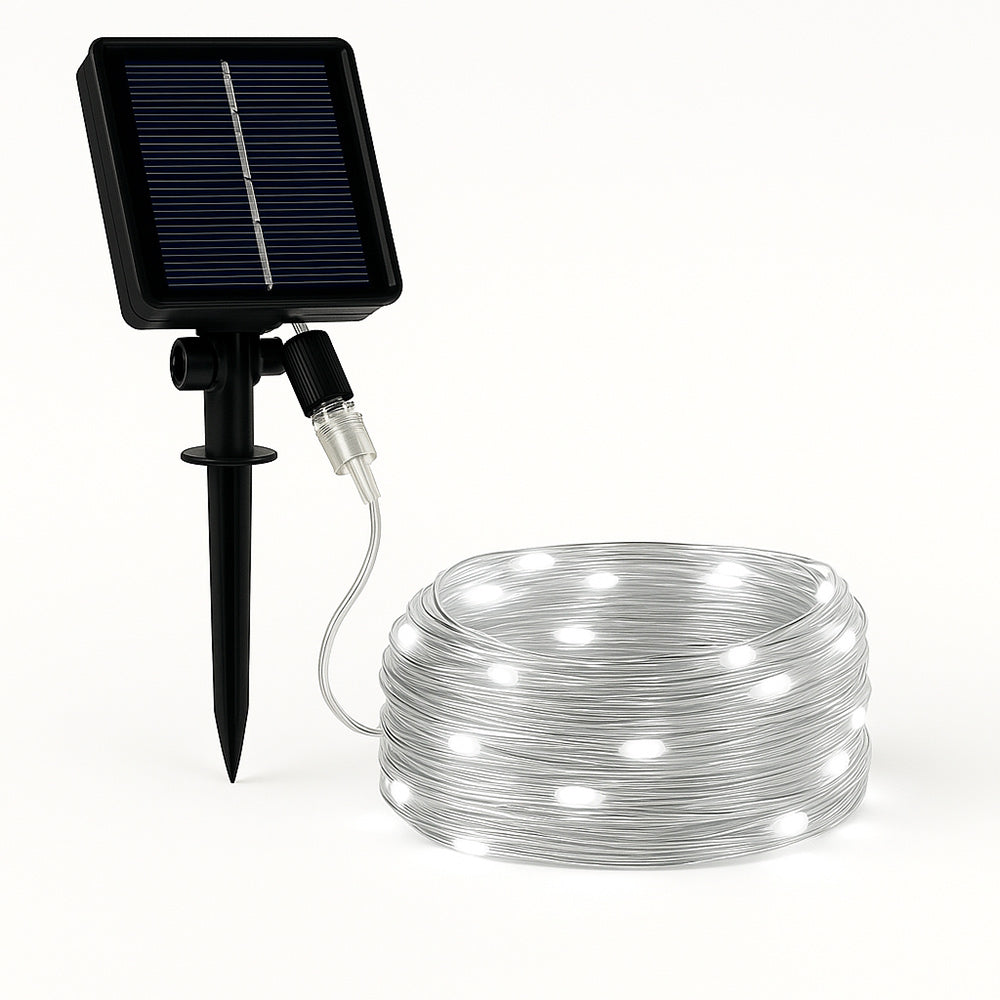 Filo LED 10M 100 luci – solare con picchetto e colori luce - ambraled