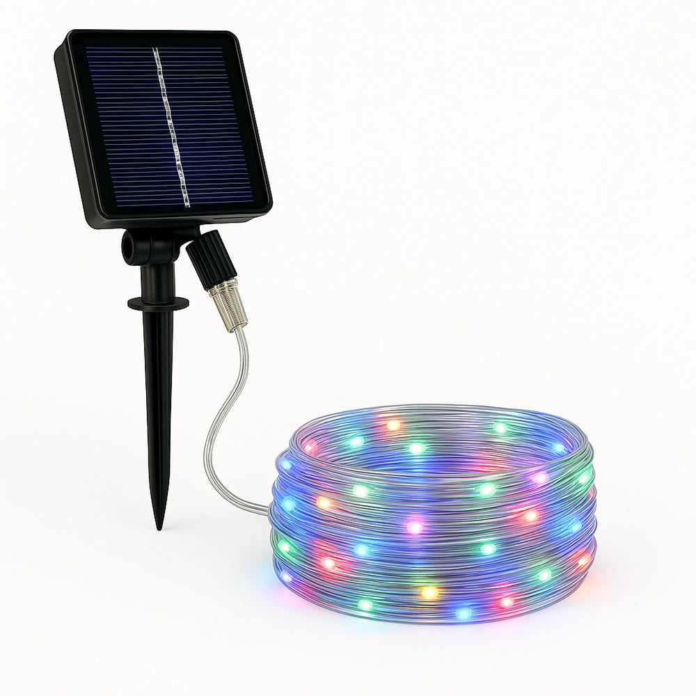 Filo LED 10M 100 luci – solare con picchetto e colori luce - ambraled