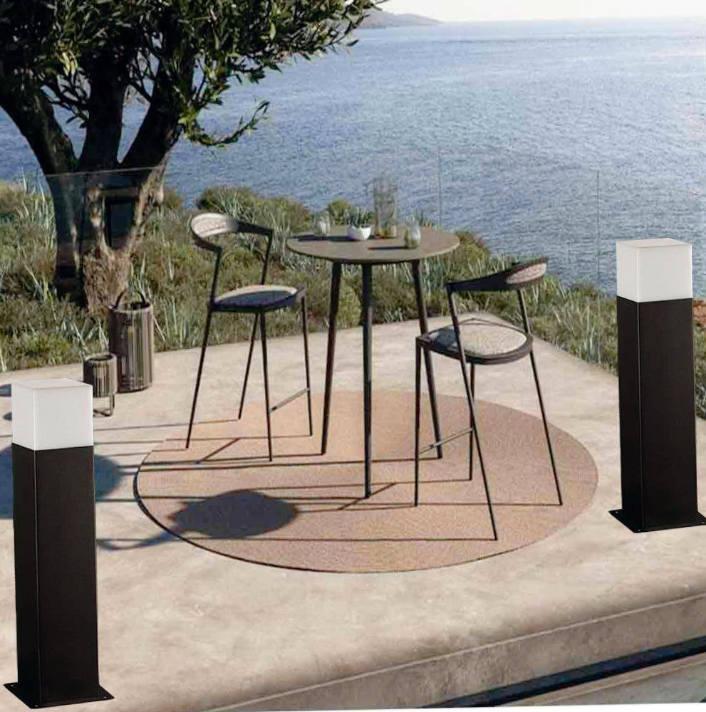 Lampione giardino alluminio E27 – Lampioncino vialetti IP44 - ambraled