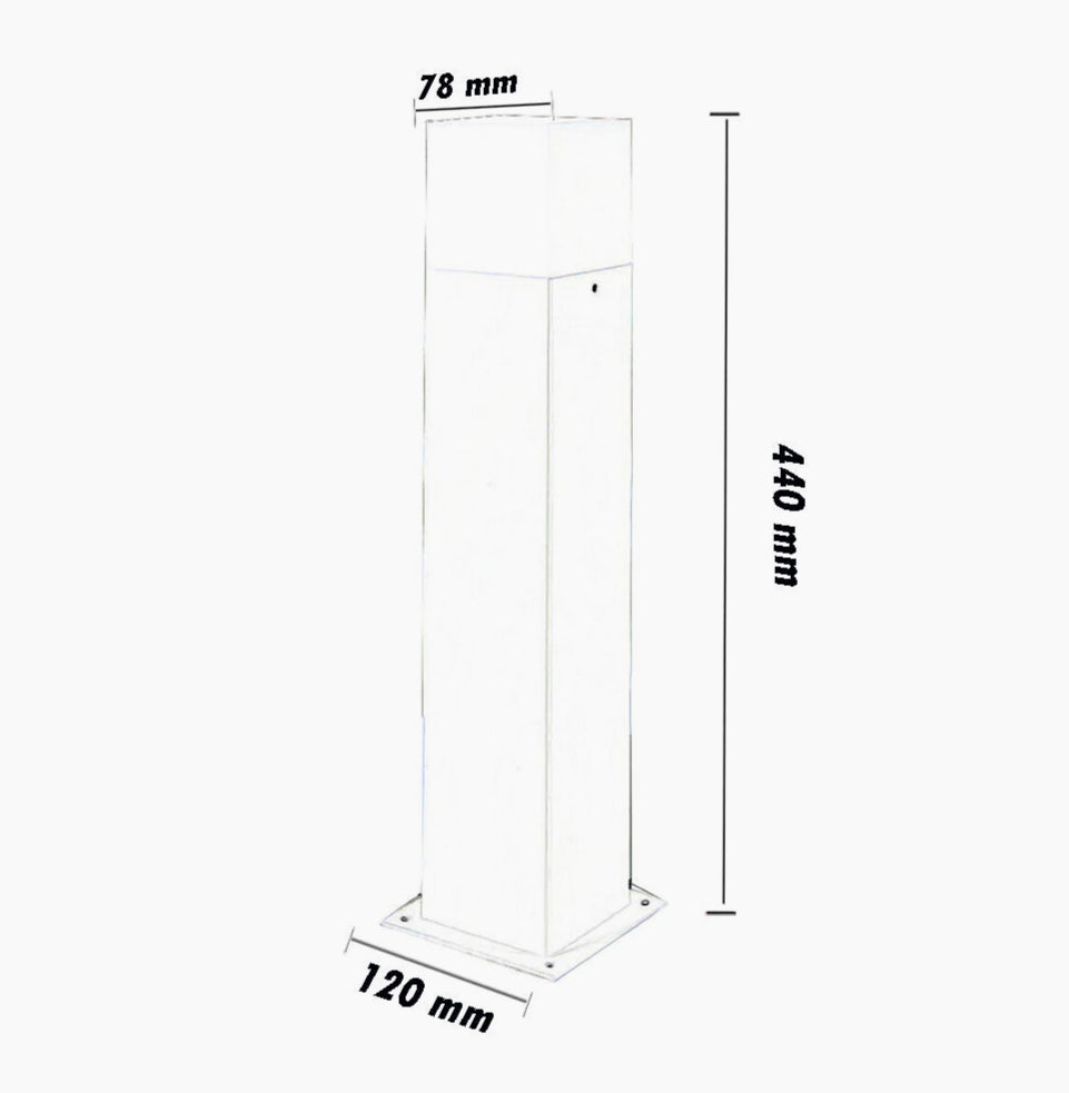 Lampione giardino alluminio E27 – Lampioncino vialetti IP44 - ambraled